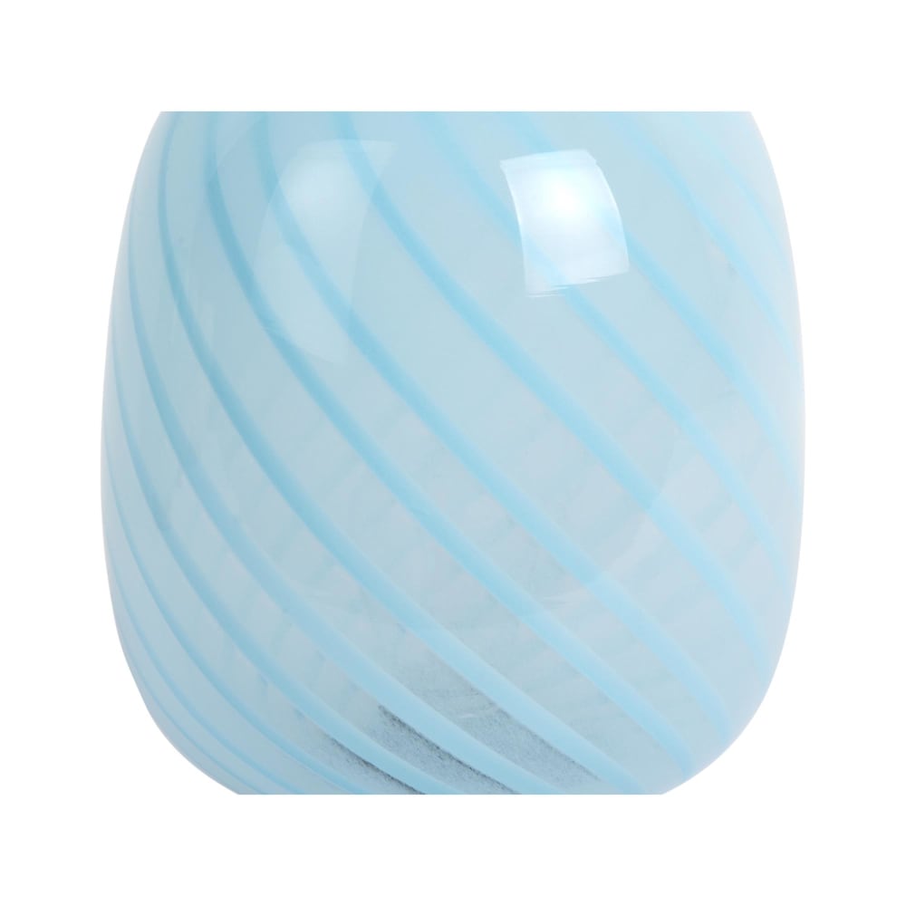 Lampe de table verre bleu tendre 15.6x15.6x20cm — vue 3