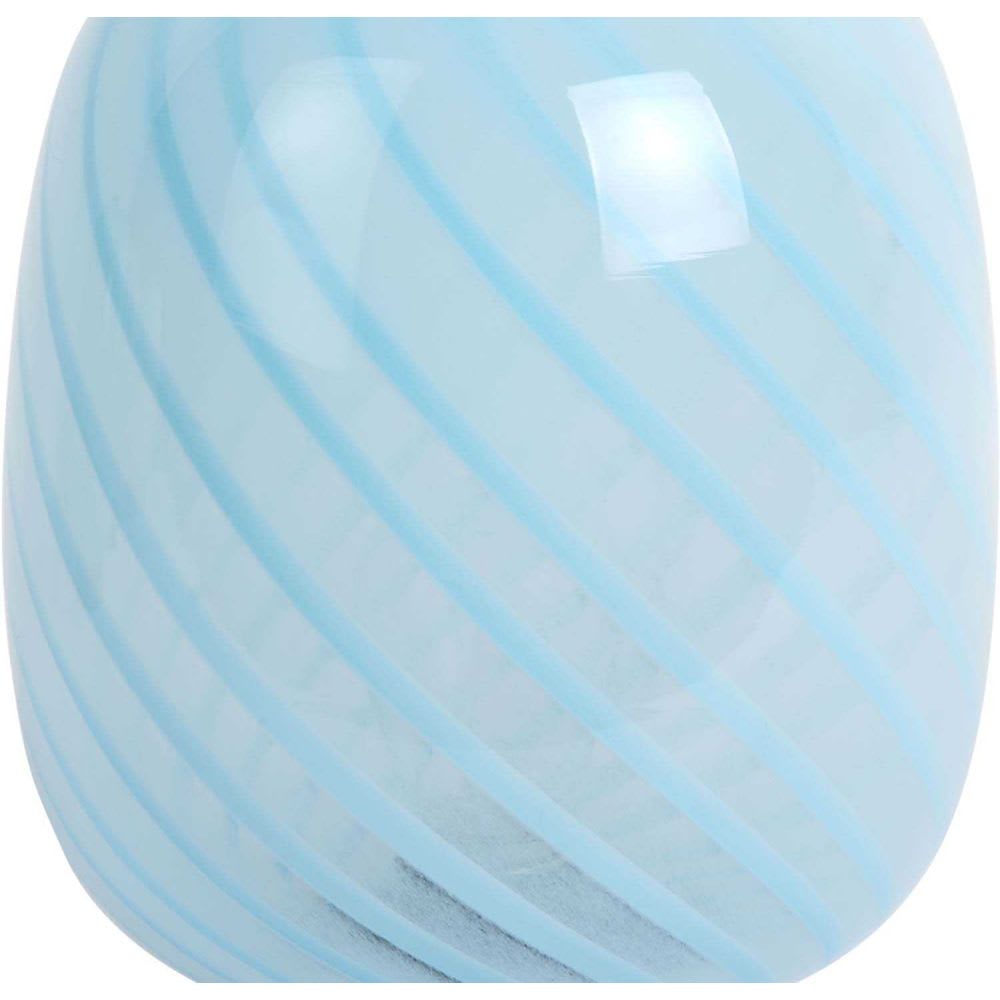 Lampe de table verre bleu tendre 15.6x15.6x20cm — vue 4