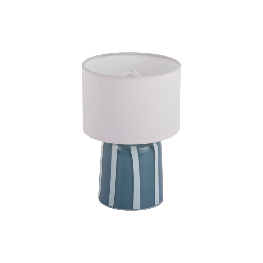 Lampe de table verre bleu jean 13.5x13.5x20cm