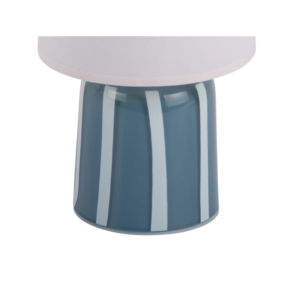 Lampe de table verre bleu jean 13.5x13.5x20cm — vue 3
