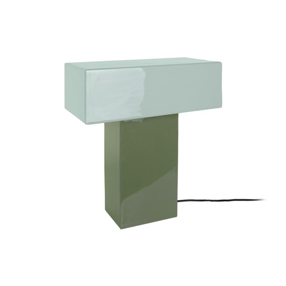 Lampe de table métal vert 32x15x35cm — vue 3