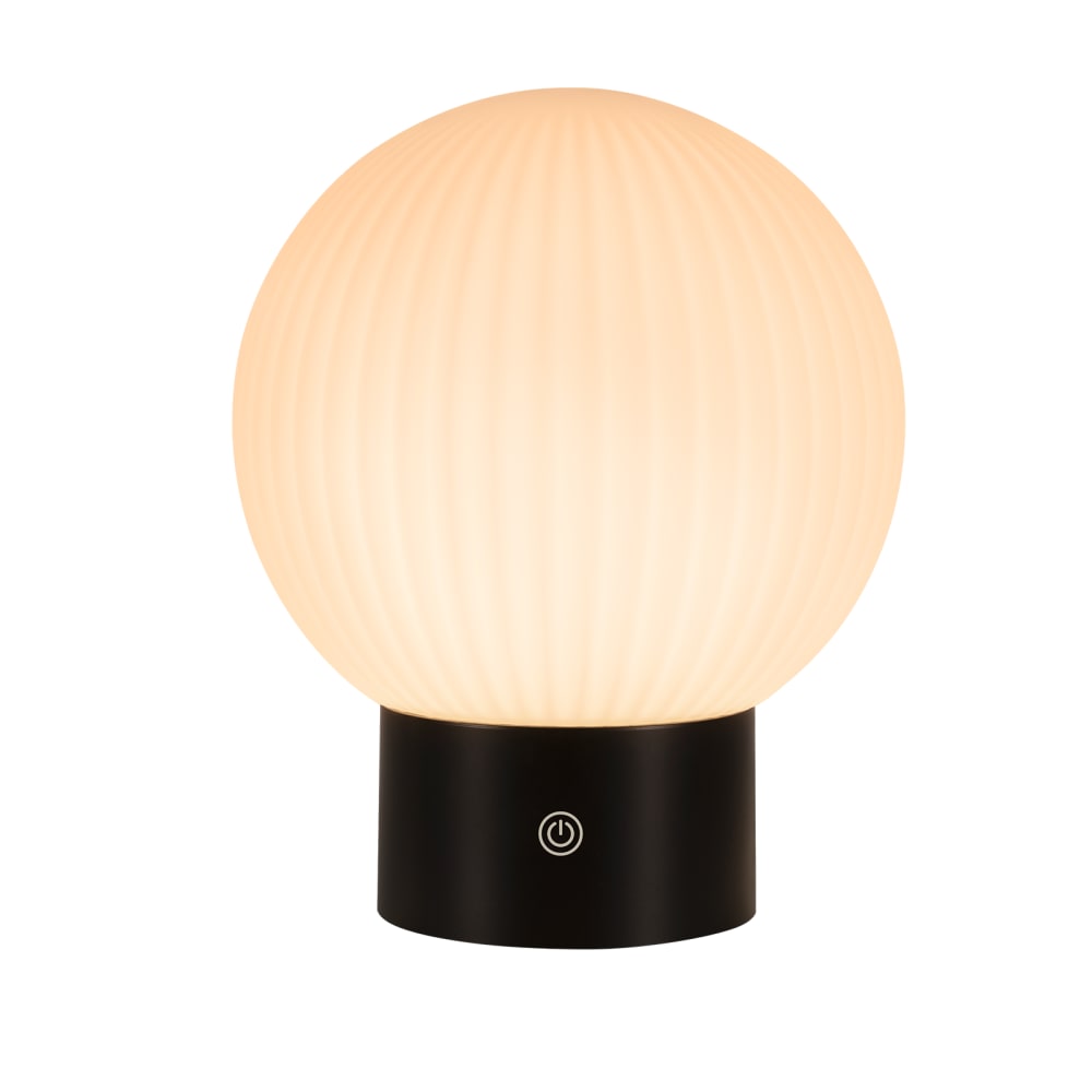 Lampe de table verre blanc 18.4x15x8.7cm led