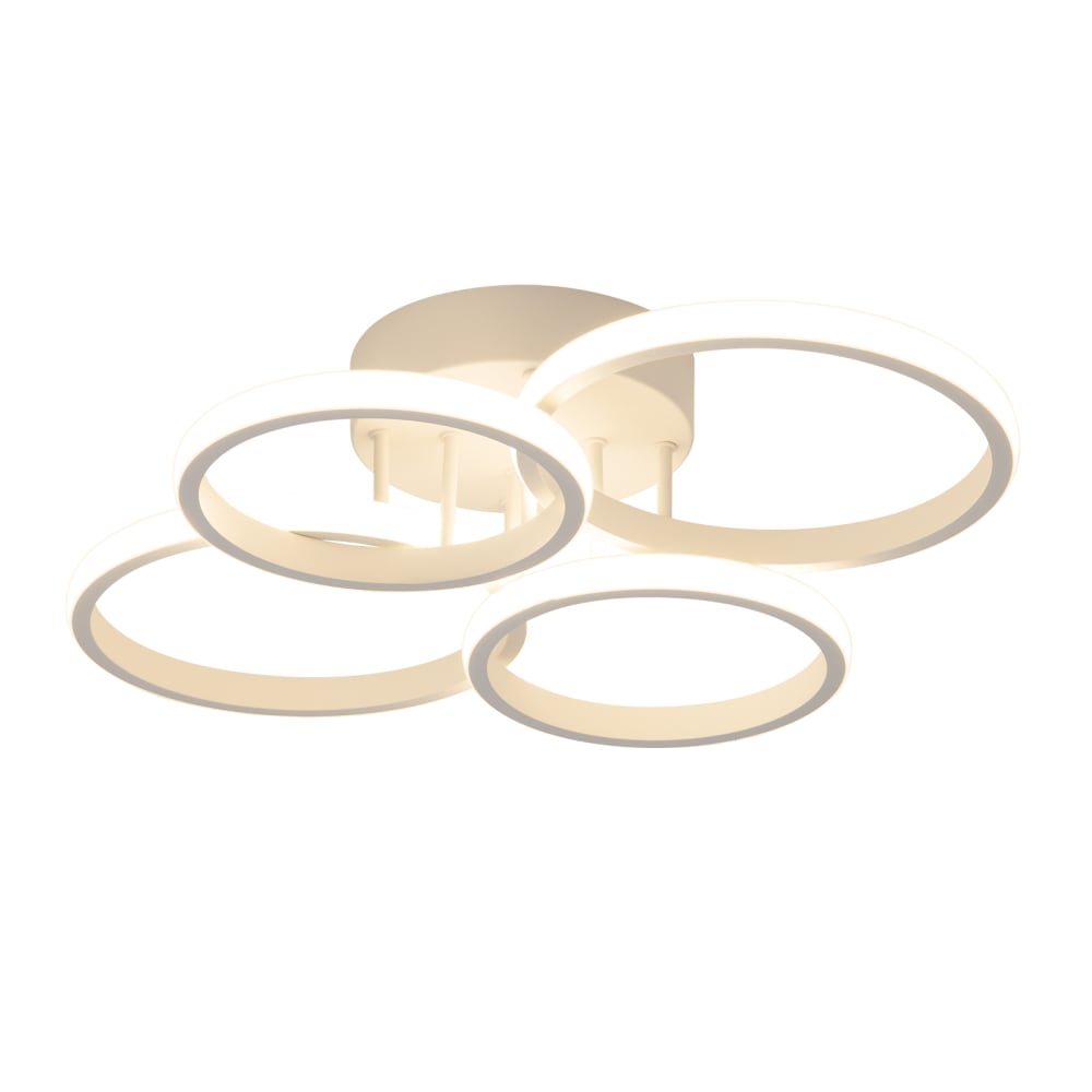 Plafonnier fer blanc 52.5x41.5x11.8cm led 48w