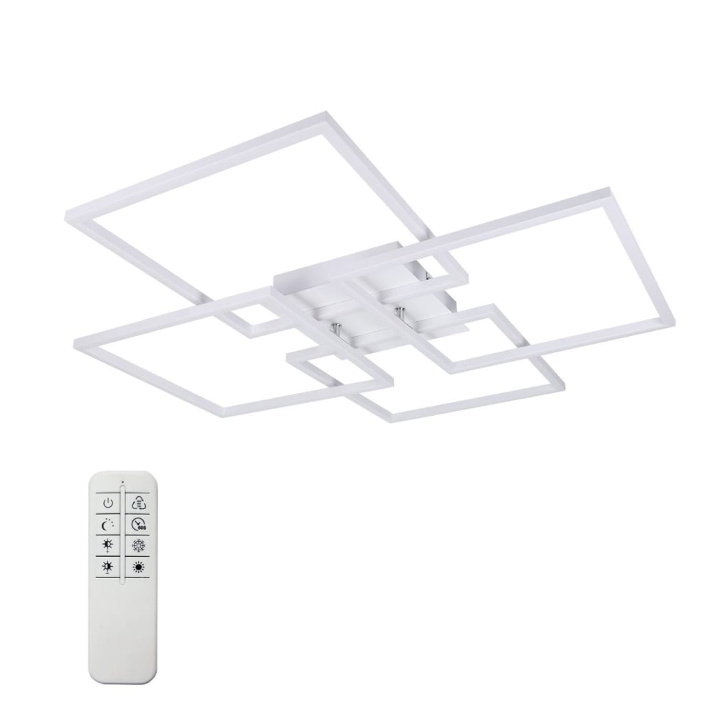 Plafonnier fer blanc 72.4x72.4x7.3cm led 48w