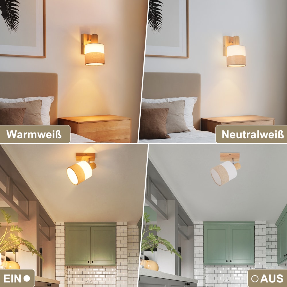 Spot de plafond brun 21x13x13cm e14 1 flammes — vue 4