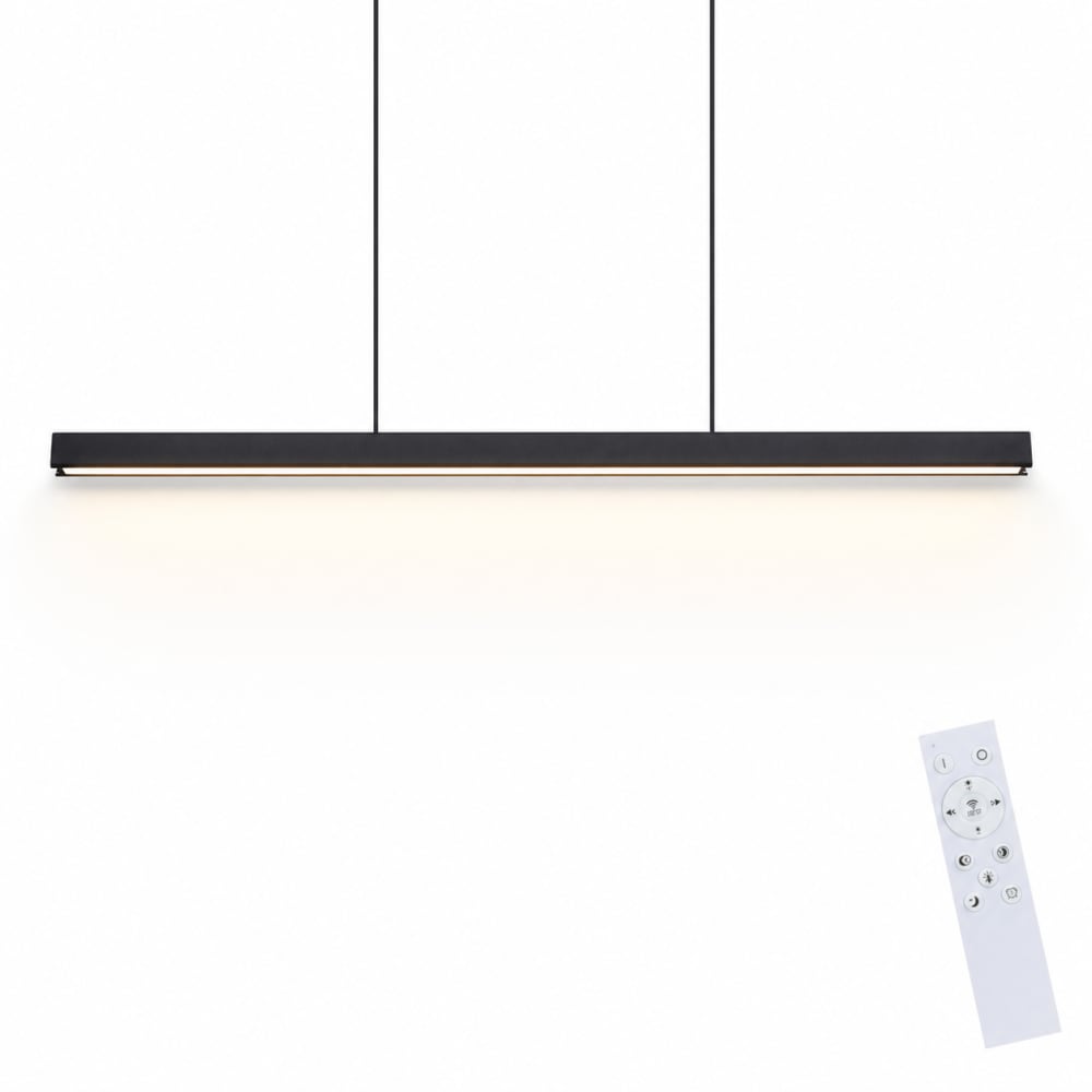 Suspension en aluminium, fer et pc, noir sablé, h.157cm