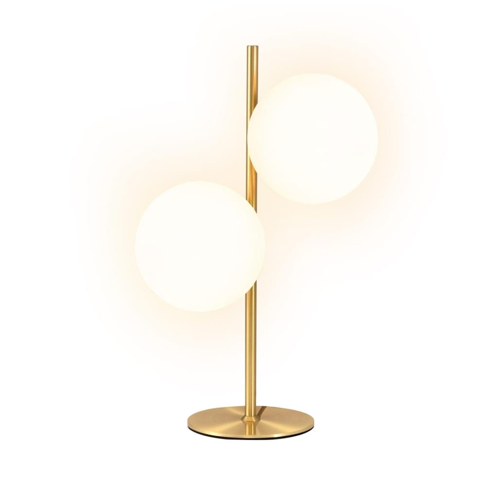ZMH Tischlampe Eisen Glas 42x20x29cm Gold E27 style modern Gold Stahl