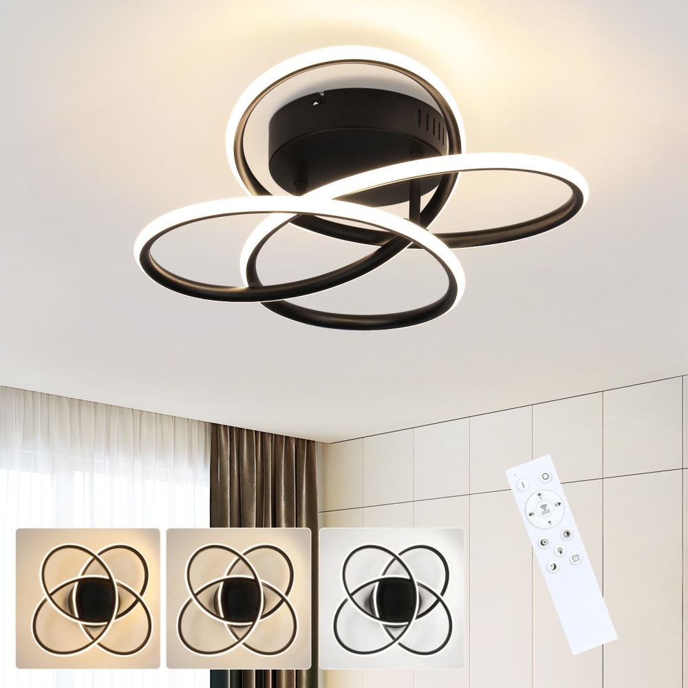 Deckenleuchte eisen 36x33x14cm schwarz LED 44W - Maisons Du Monde