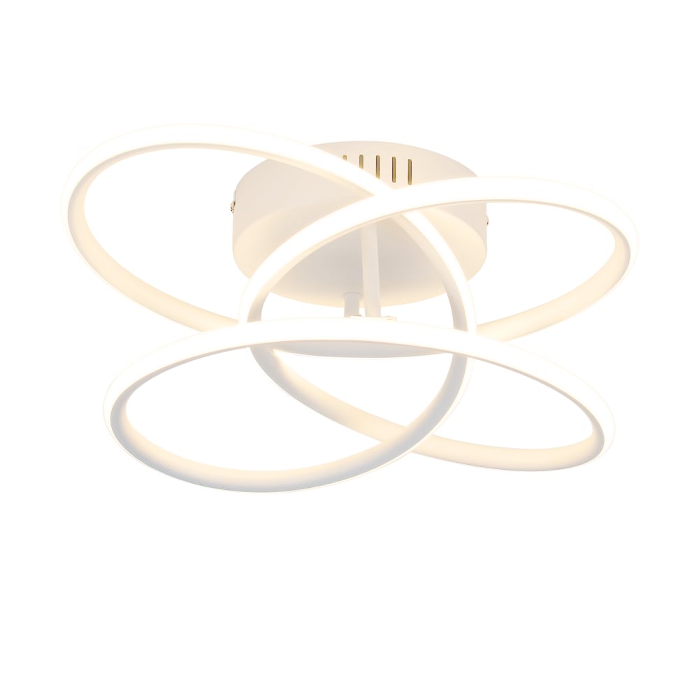 Plafonnier fer blanc 36x33x14cm led 44w