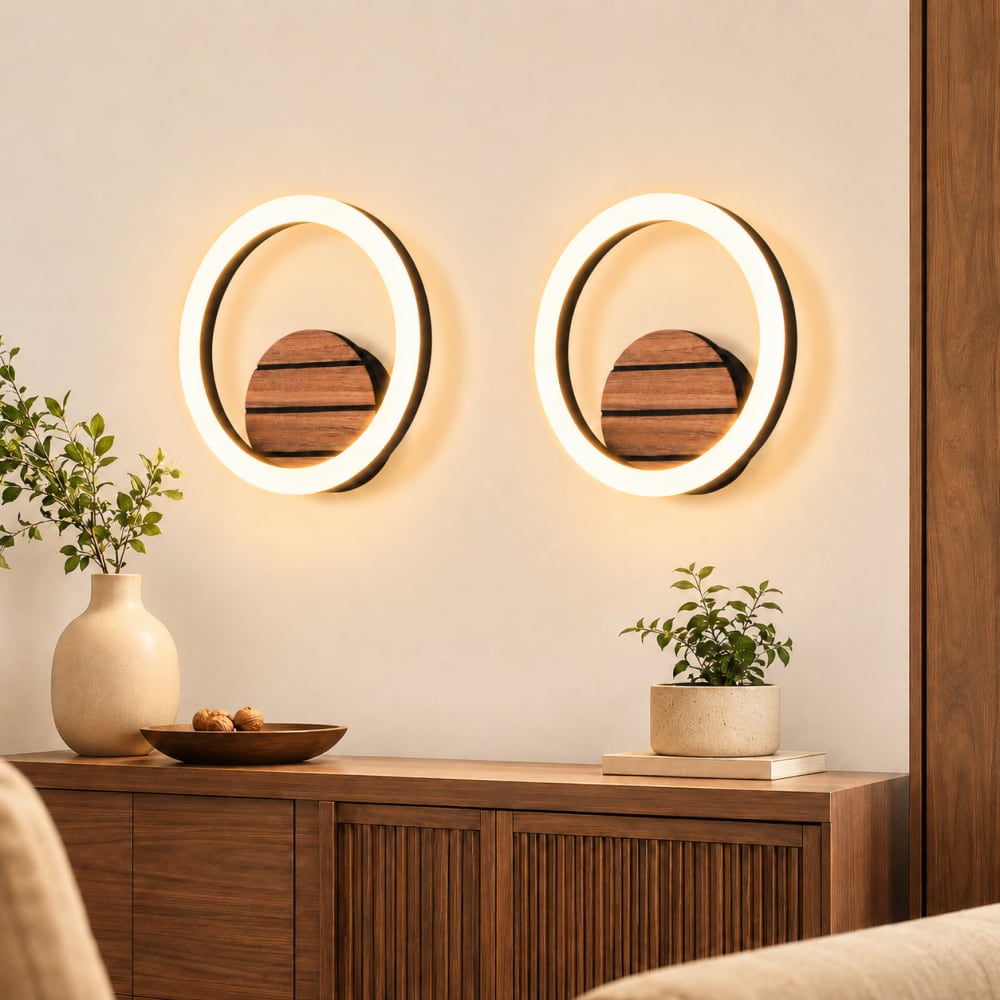 Applique murale fer noir 20x20x5.5cm led — vue 4