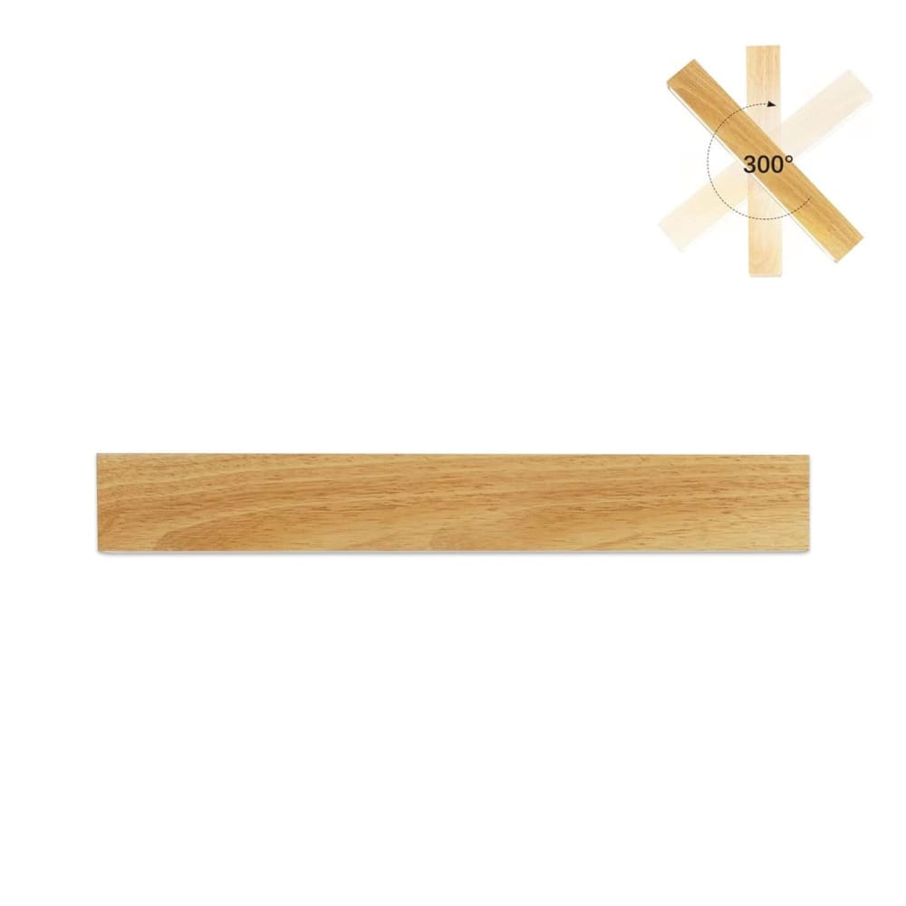 ZMH Wandleuchte holz 52x8x6.5cm holzfarbe LED style vintage Braun