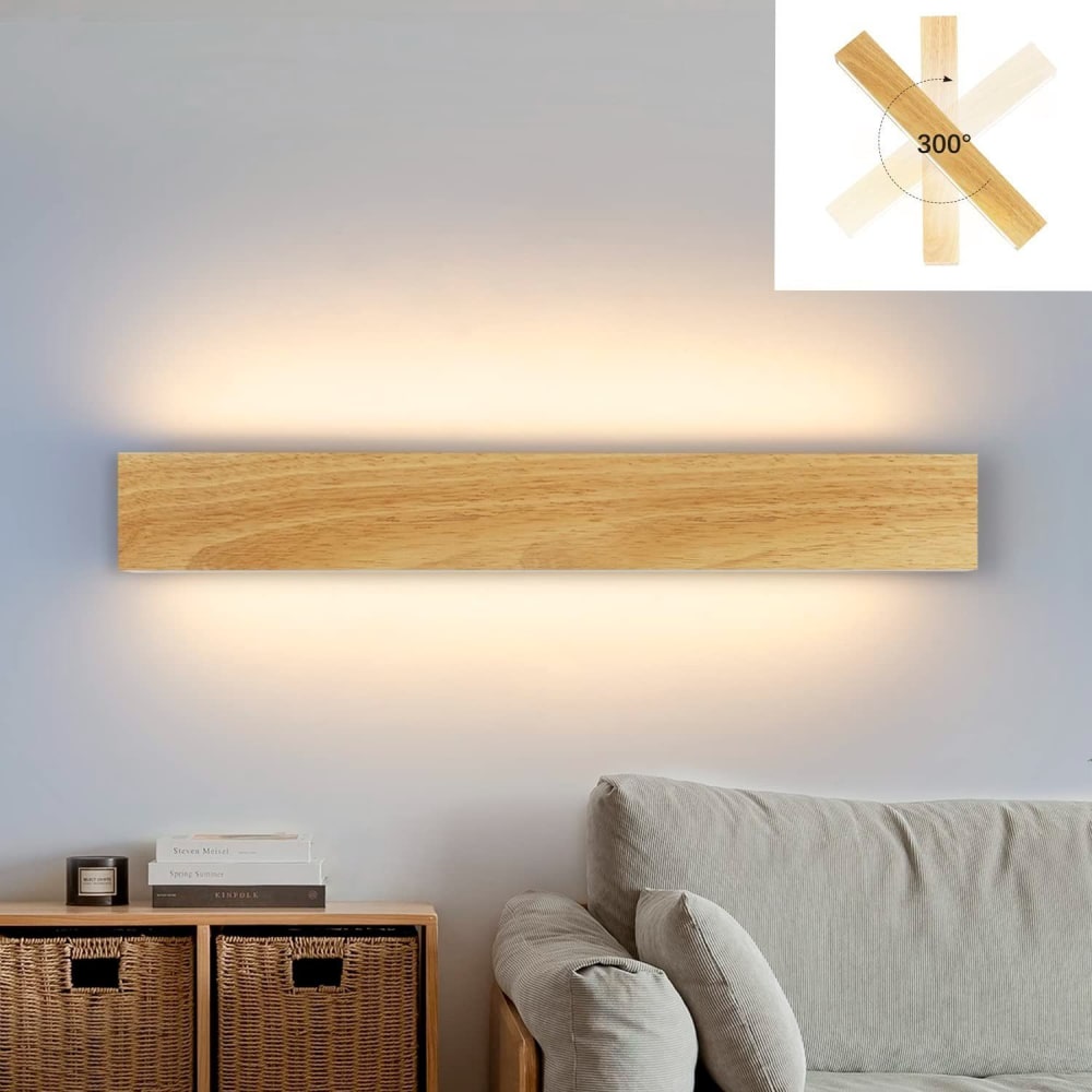 Wandleuchte holz 52x8x6.5cm holzfarbe LED - Maisons Du Monde