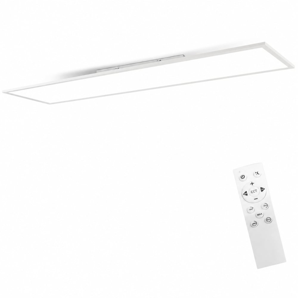 Plafonnier aluminium blanc 119.5x29.5x5cm led 40w