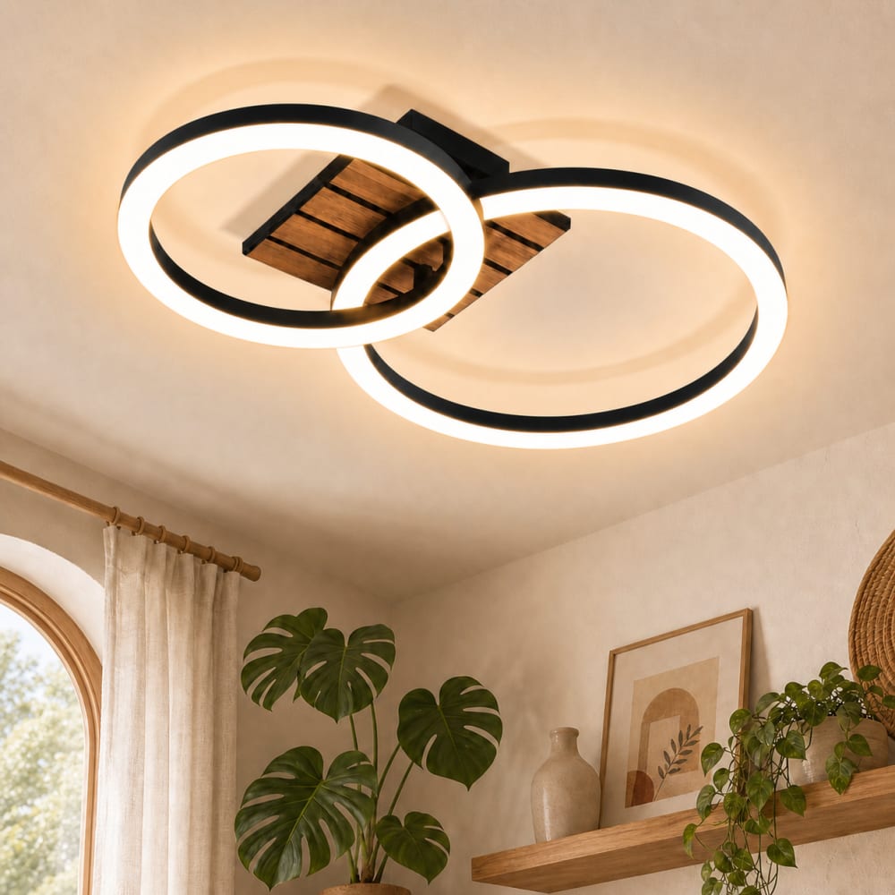 Deckenleuchte eisen 44x30x8cm schwarz LED 14W - Maisons Du Monde
