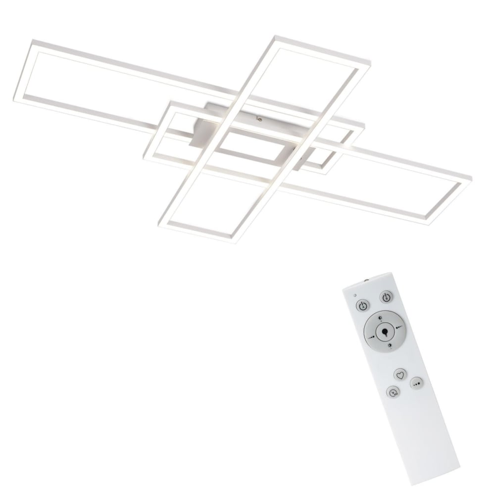 Plafonnier aluminium blanc 99x70x7cm led 50w