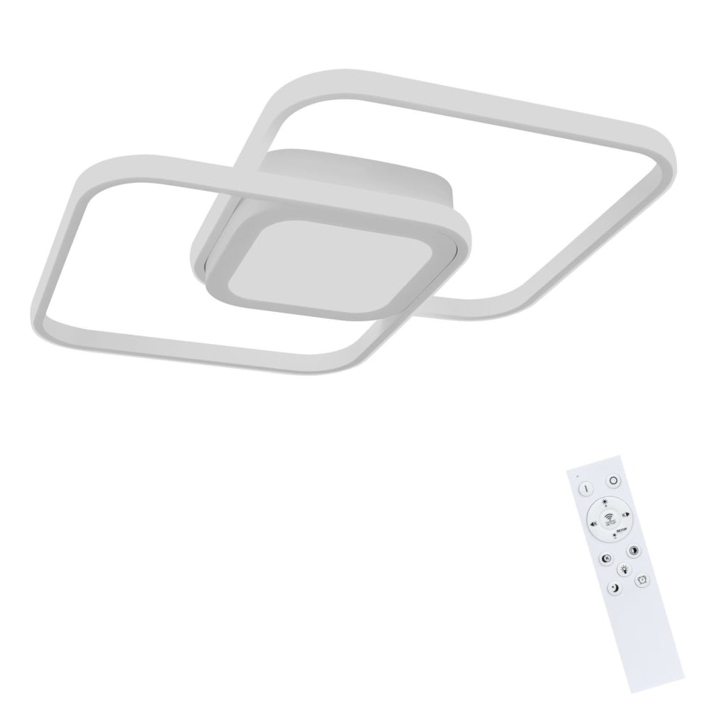 Plafonnier aluminium blanc 50x38.8x4.7cm led 48w