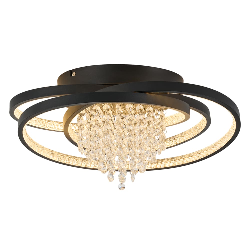 Plafonnier fer noir 50x48x22.5cm led 40w