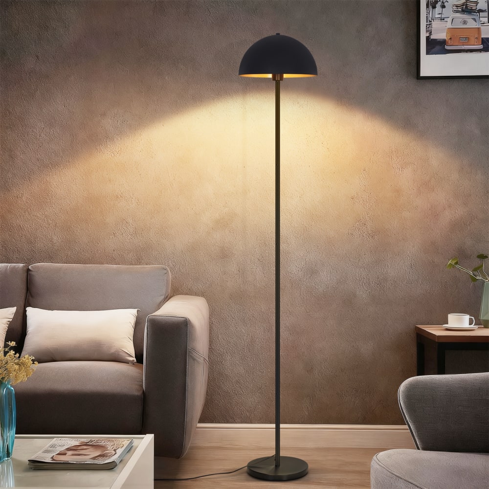 Lampadaire fer noir 25x30x170cm e27 — vue 4