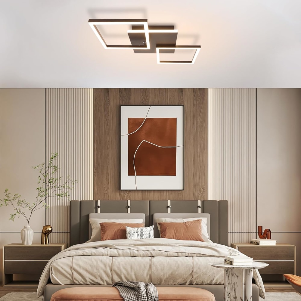 Plafonnier fer noir 62.8x29.5x7.4cm led 32w — vue 4