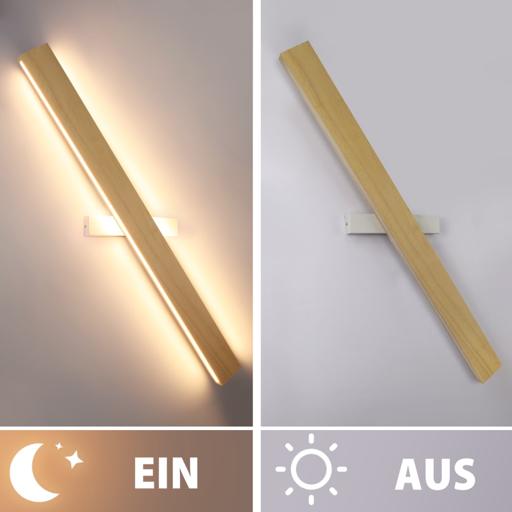 Applique murale brun 100x8x6.5cm led — vue 3