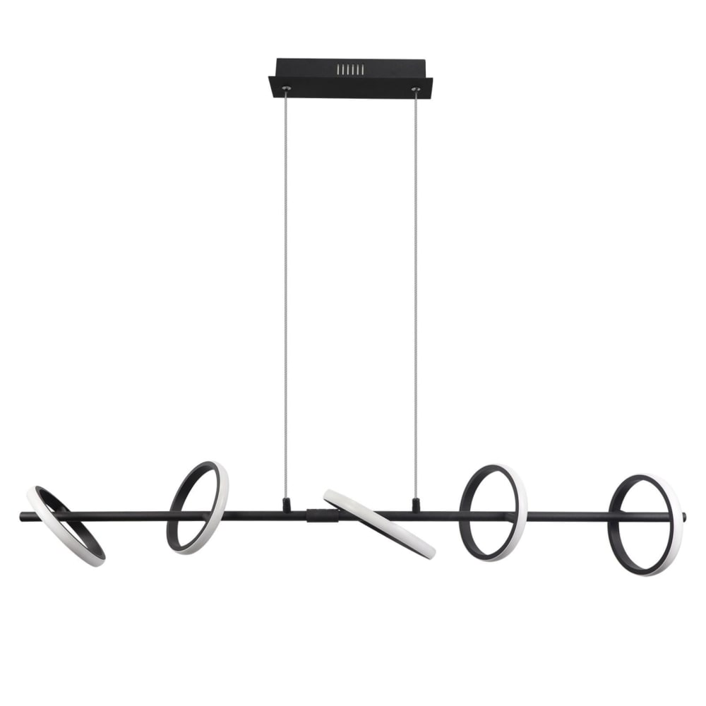 Suspension en fer, aluminium et silicone, noir, h.163cm