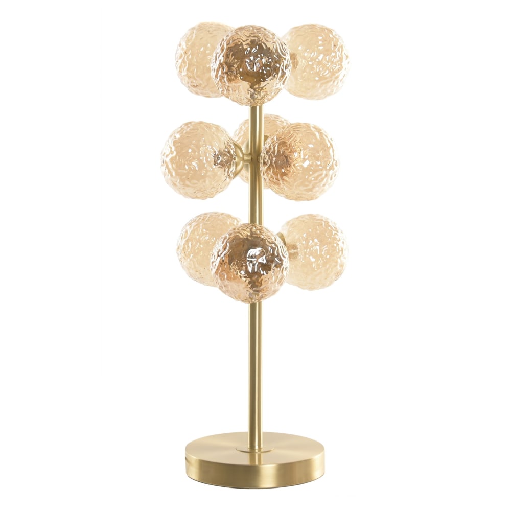 Lampe boules en verre doré 24x24x58 cm