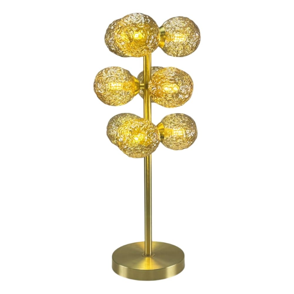 Lampe boules en verre doré 24x24x58 cm — vue 4