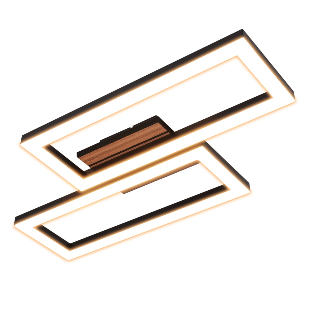 ZMH Deckenleuchte eisen 50x27x5.5cm schwarz LED 8W style vintage - Stahl