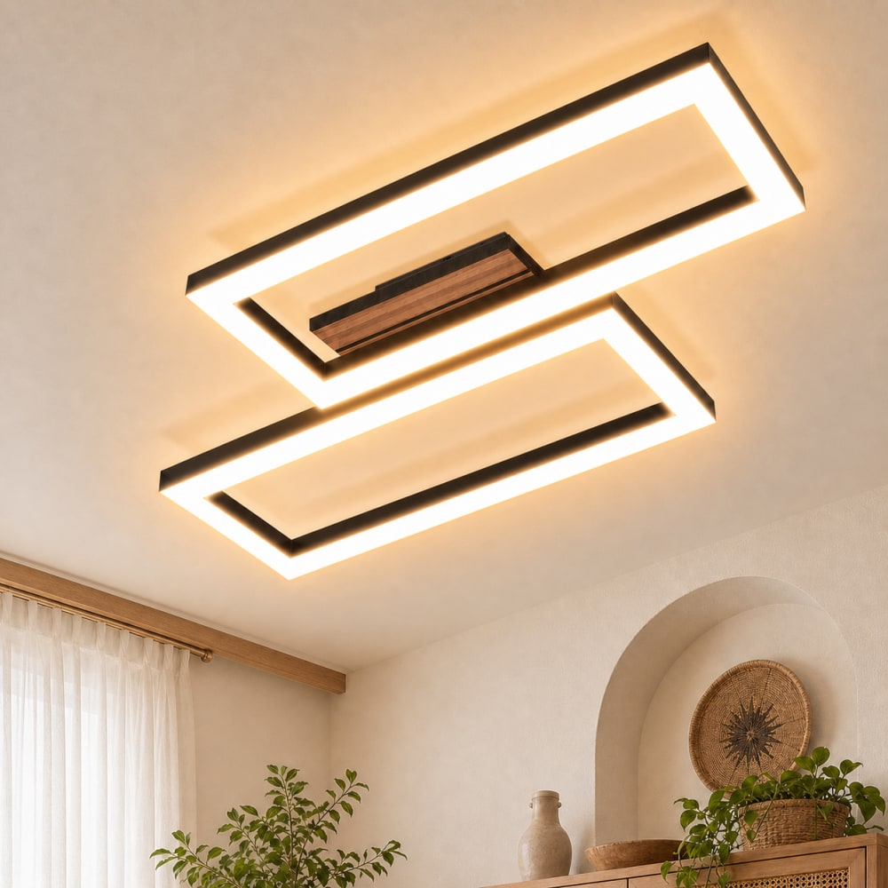 Deckenleuchte eisen 50x27x5.5cm schwarz LED 8W - Maisons Du Monde