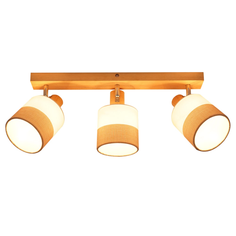 Spot de plafond Abat-jour en lin 48x16x13cm E14 3 flammes