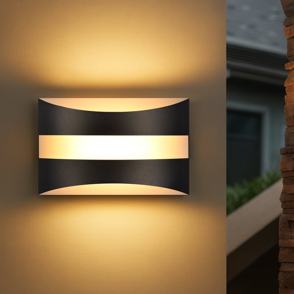 Applique murale fer noir 21x13x8cm led — vue 3