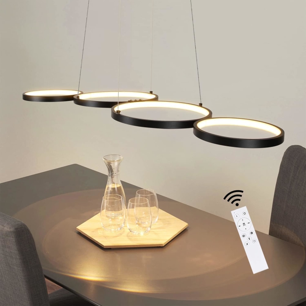 Suspension en fer, aluminium et silicone, noir, h.160cm — vue 3