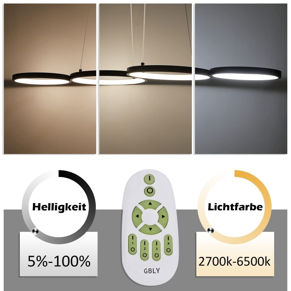 Suspension en fer, aluminium et silicone, noir, h.160cm — vue 4
