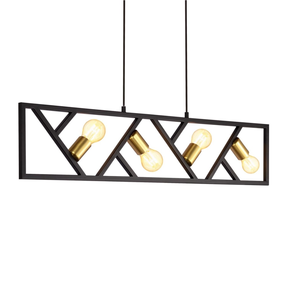 Suspension en fer, noir, h.175cm