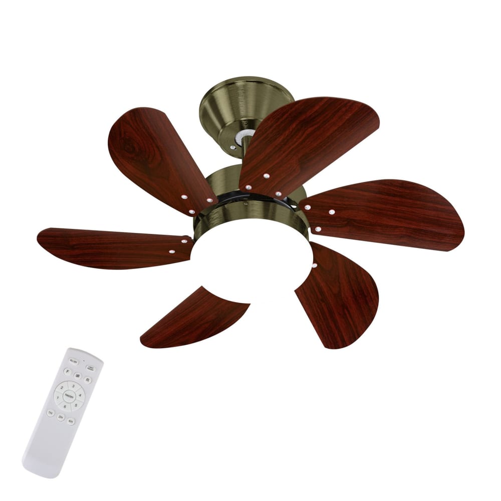 ZMH Deckenventilator Mit Licht Eisen Kunststoff 75x75x42cm Grün E27 style modern Grün Stahl