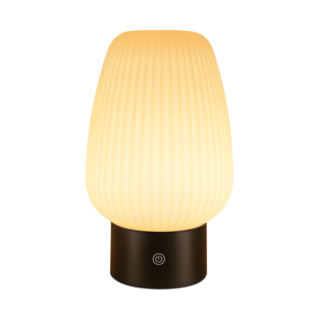 Lampe de table verre blanc 21x13x8.7cm led