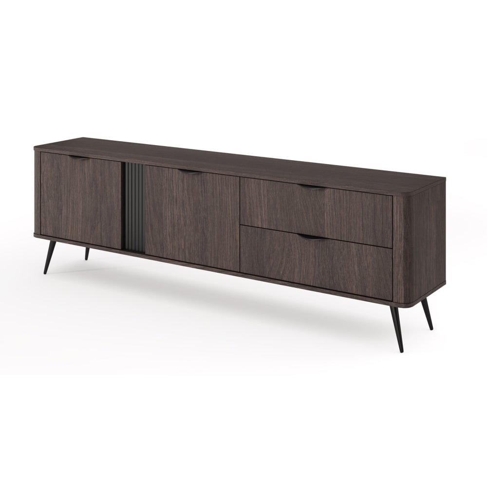 Meuble tv 2 portes, 2 titoirs chêne dunin 195 cm Meuble tv 2 portes, 2 titoirs chêne dunin 195 cm