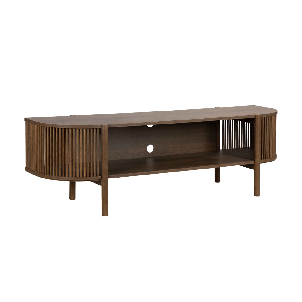 Meuble tv bohème 160 cm effet bois foncé