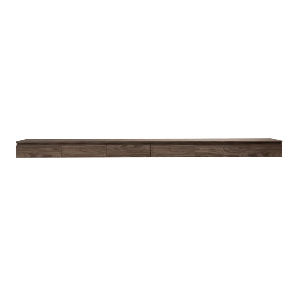 Meuble tv 6 portes, aspect bois noyer wisconsin, 300 cm Meuble tv 6 portes, aspect bois noyer wisconsin, 300 cm