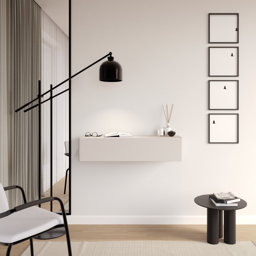 Wandkonsole mit Schublade, Kaschmir, 90 cm - Maisons Du Monde