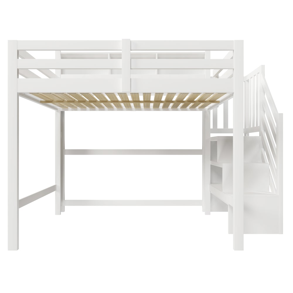 Lit mezzanine en pin blanc 140x200 cm