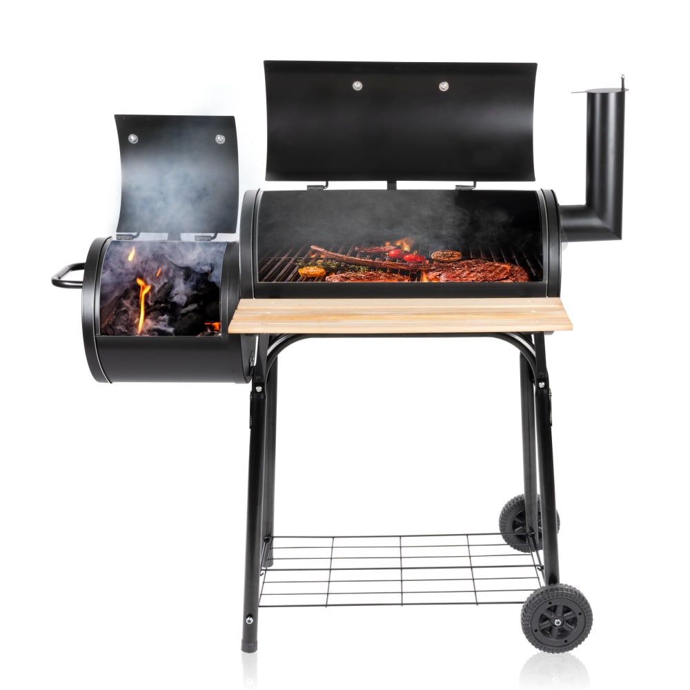 barbecue noir fer h114.5xl58xl104cm