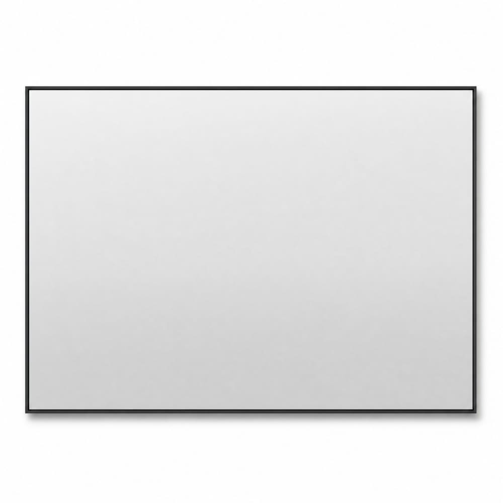 REDOM Badezimmerspiegel aus Glas mit Aluminiumrahmen, Schwarz style modern Schwarz Glas