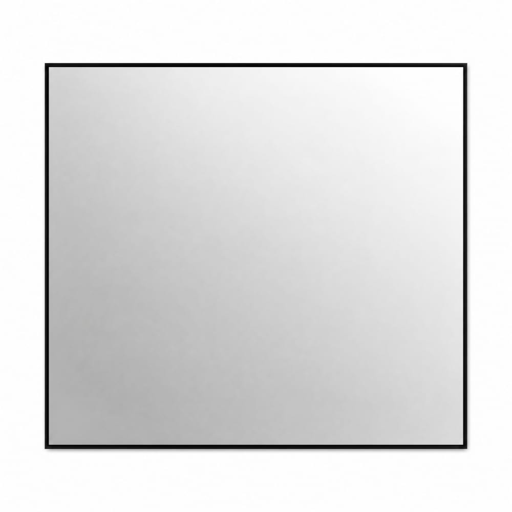 REDOM Badezimmerspiegel aus Glas mit Aluminiumrahmen 70x90 cm, Schwarz Schwarz Glas