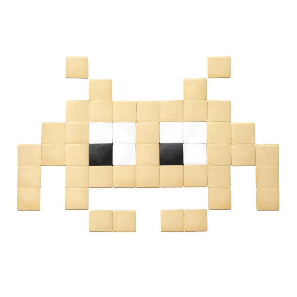 Pixel Box Dekoratives Glasmosaik Invader #01 sandgelb style modern - Glas