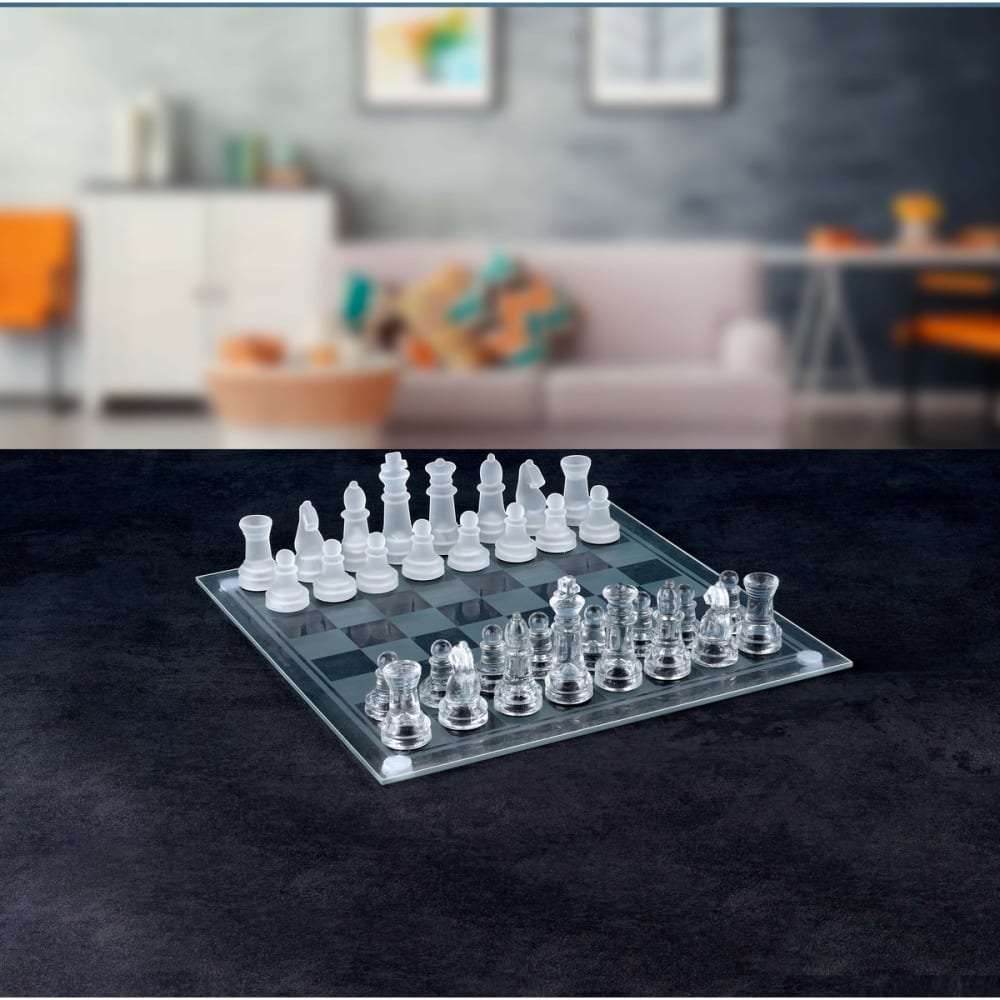 Brettspiel Transparent Glas H6.3xB24.5xL24.5cm - Maisons Du