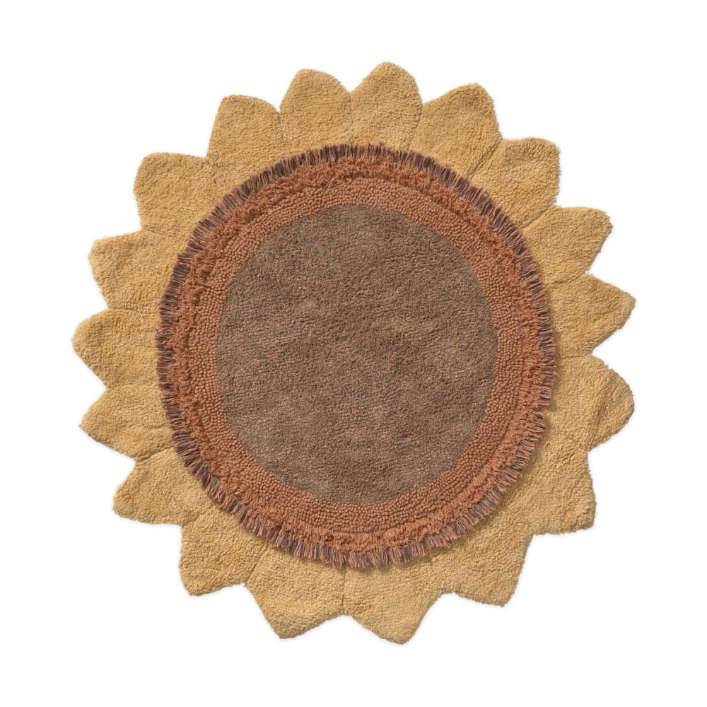 Lorena Canals Waschbarer runder Kinderteppich aus Baumwolle honigfarben Ø120 cm GOLD BAUMWOLLE Kinder