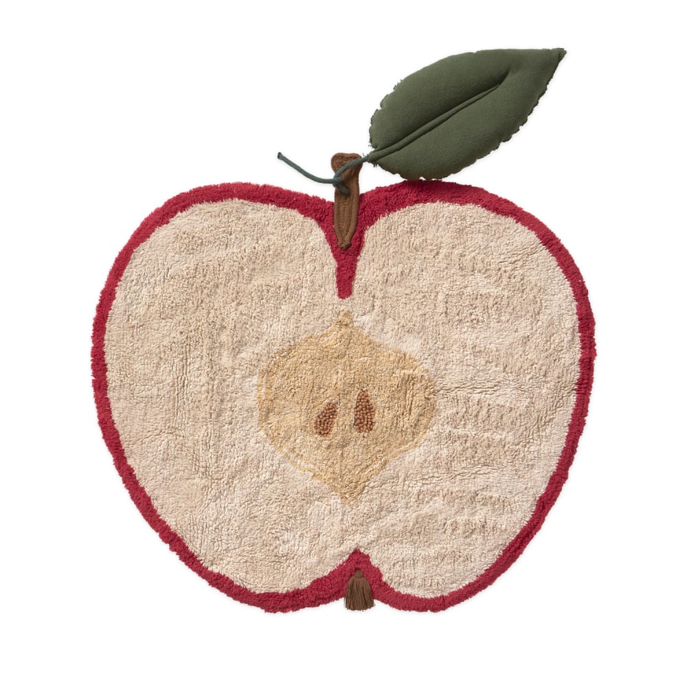 Lorena Canals Waschbarer Kinderteppich aus roter Baumwolle 100 x 90 cm Baumwolle Kinder