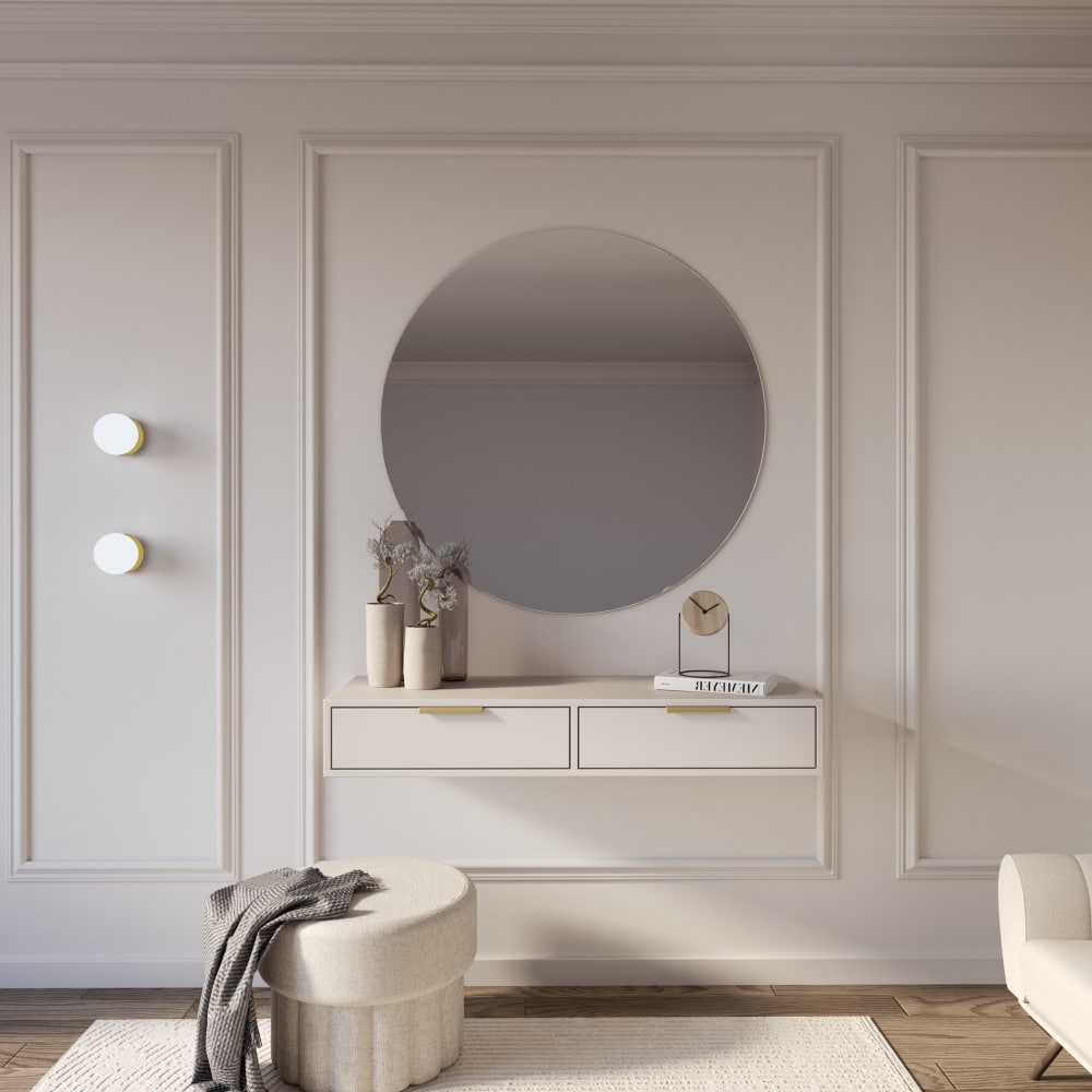 Schminktisch mit 2 Schubladen, Kaschmir, 110 cm - Maisons Du