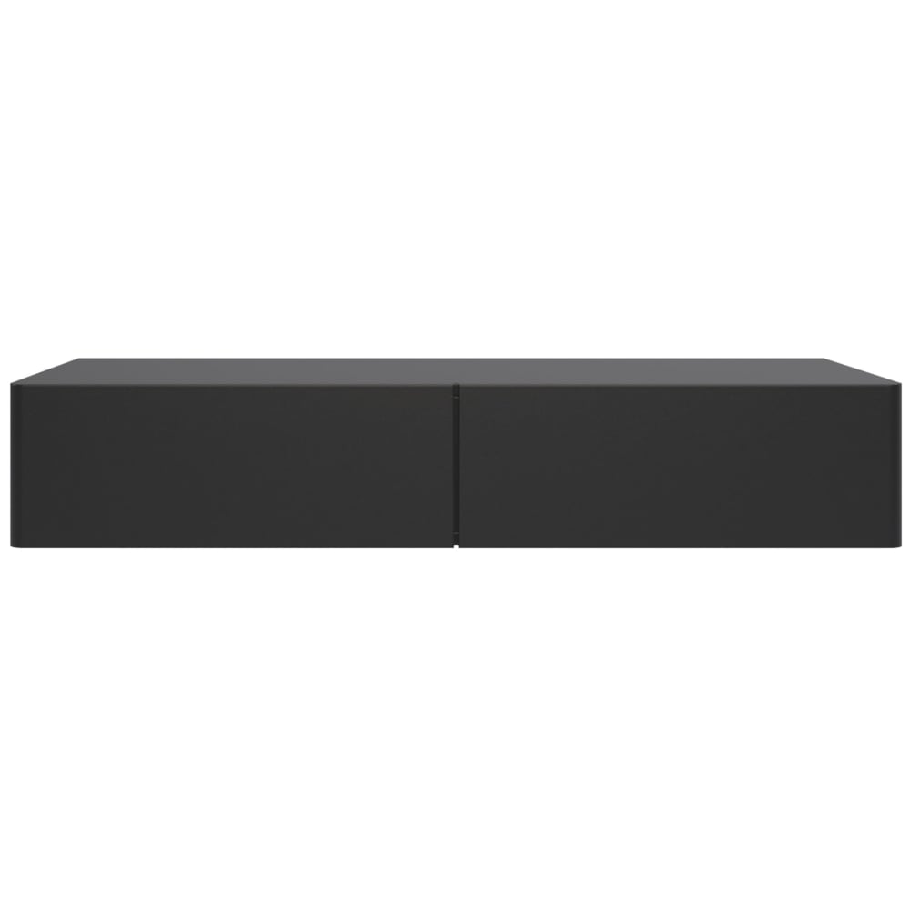 Coiffeuse suspendue 2 tiroirs noir 110 cm